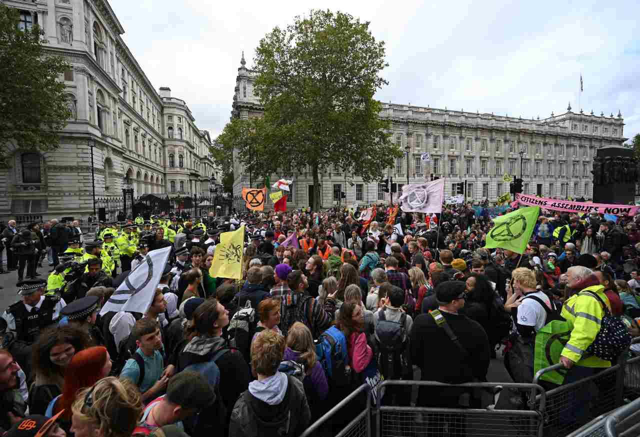 Manifestanti Gretini