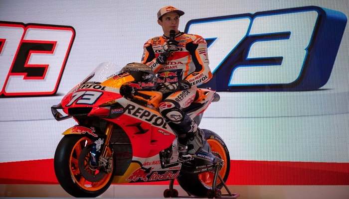 Marquez in sella alla nuova Honda RC213V (Getty Images)