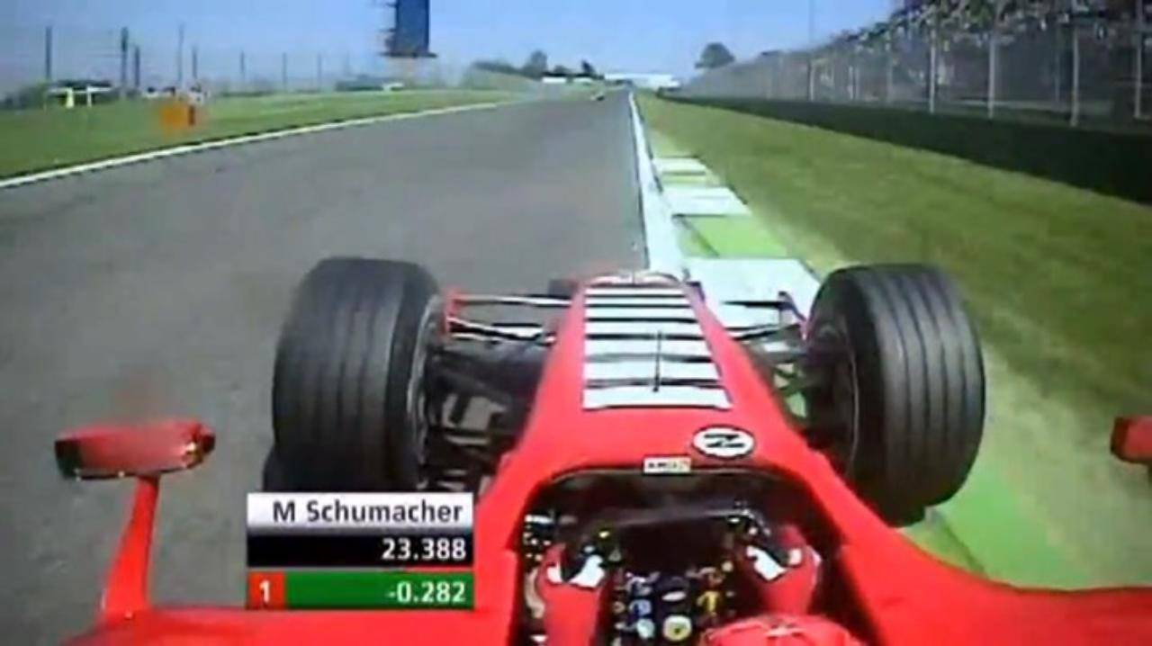 Schumacher on board Imola