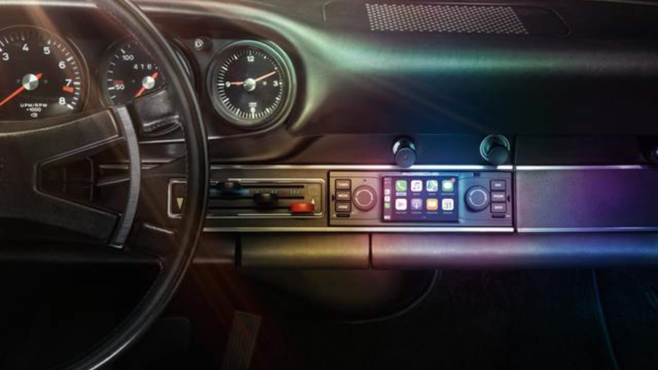 porsche sistema infotainment vintage tecnologia