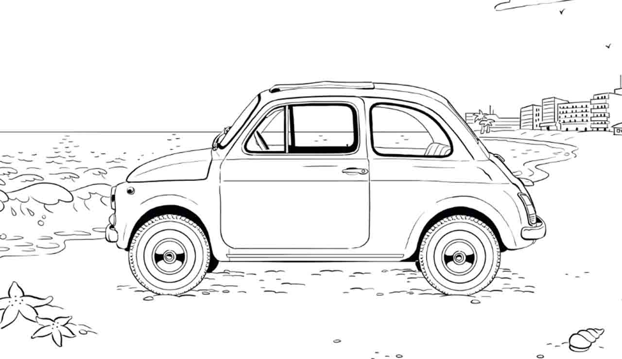 Fiat 500 da colorare