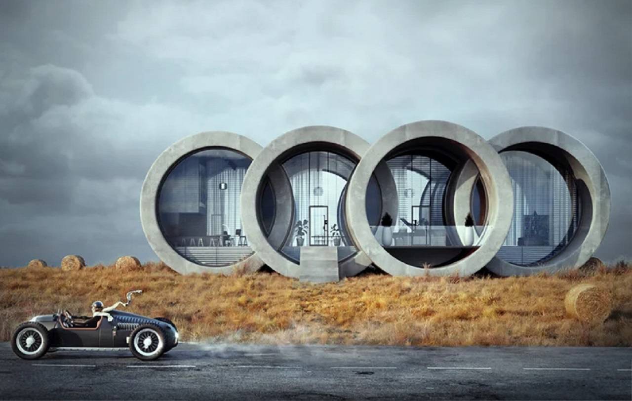 Ringshouse, la villa si lusso a forma di logo Audi