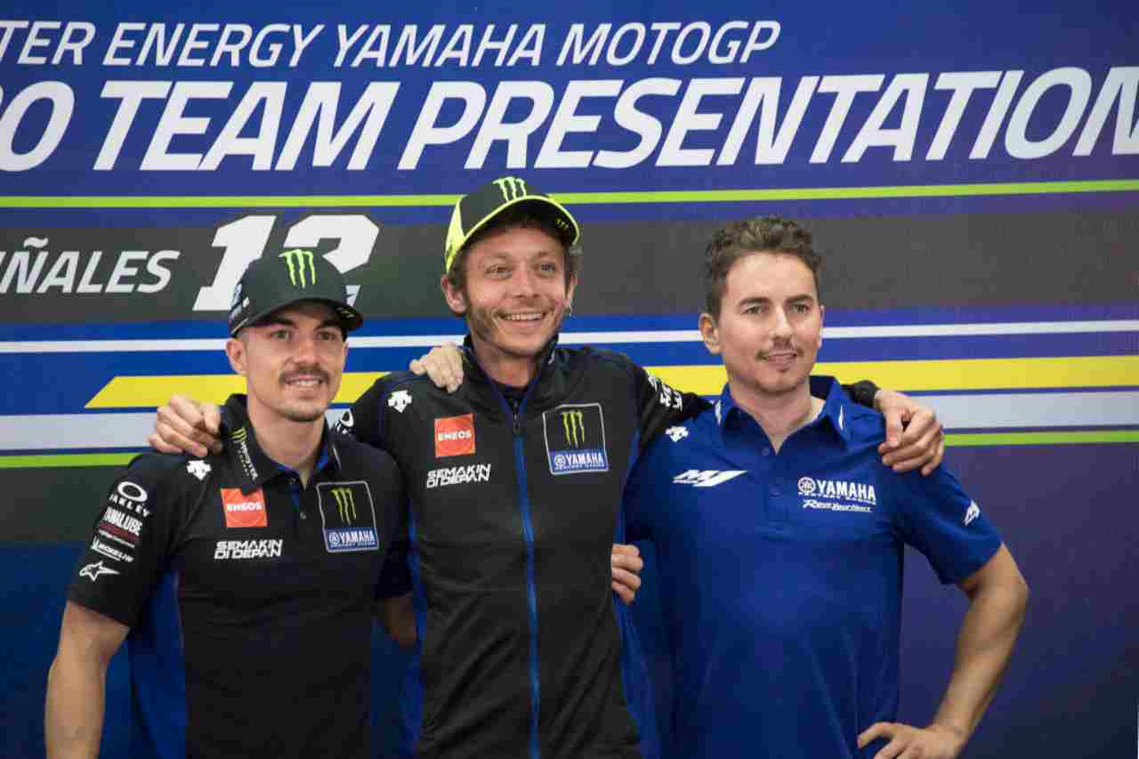 Jorge Lorenzo, Valentino Rossi e Maverick Vinales in Yamaha