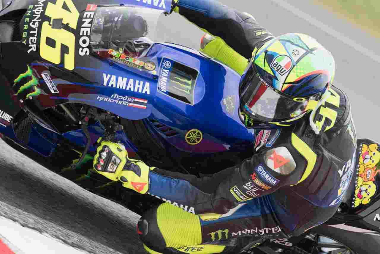 Valentino Rossi durante i test pre-stagione della MotoGP (foto Getty)