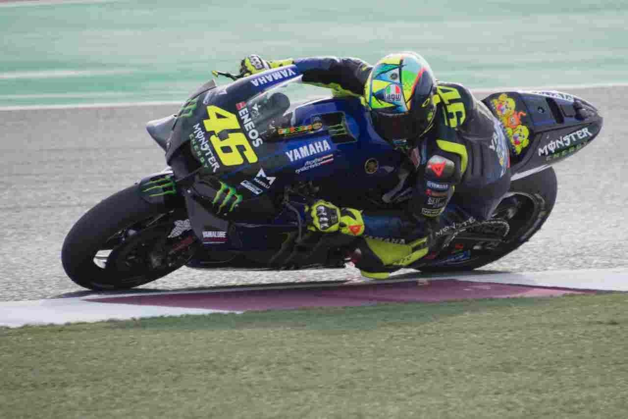 Valentino Rossi durante i test della MotoGP