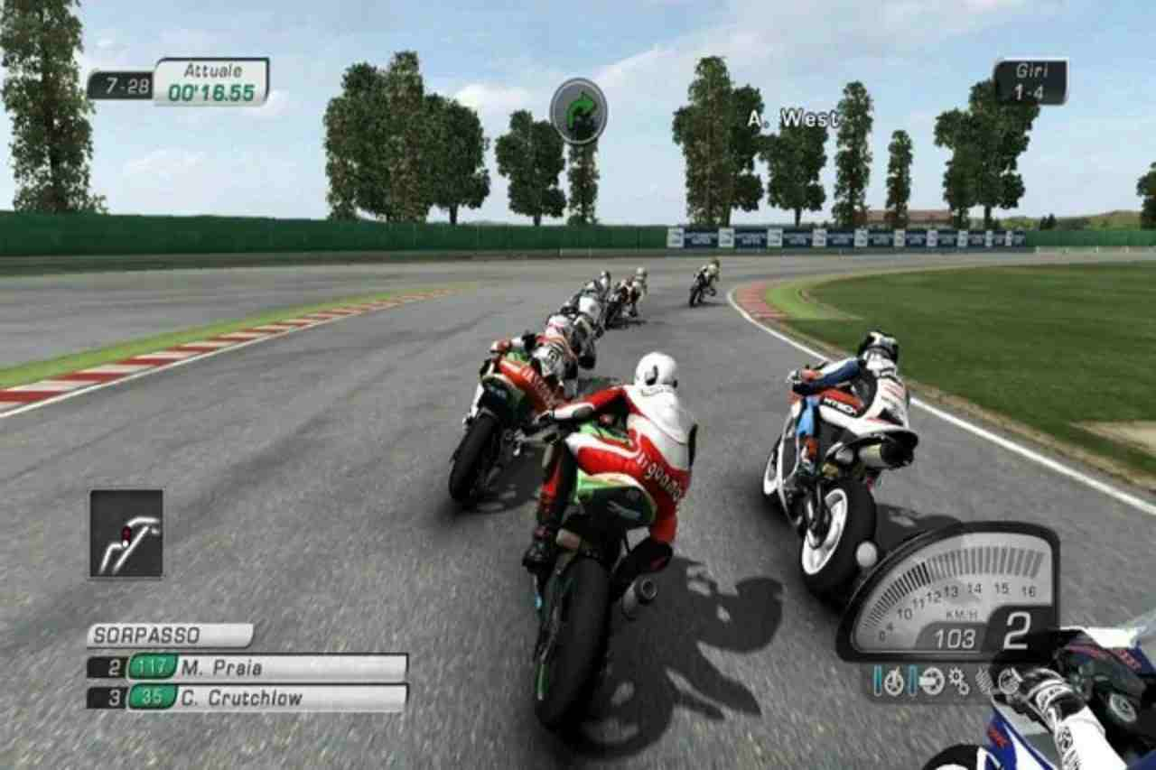 Un fotogramma della serie di videogame Superbike