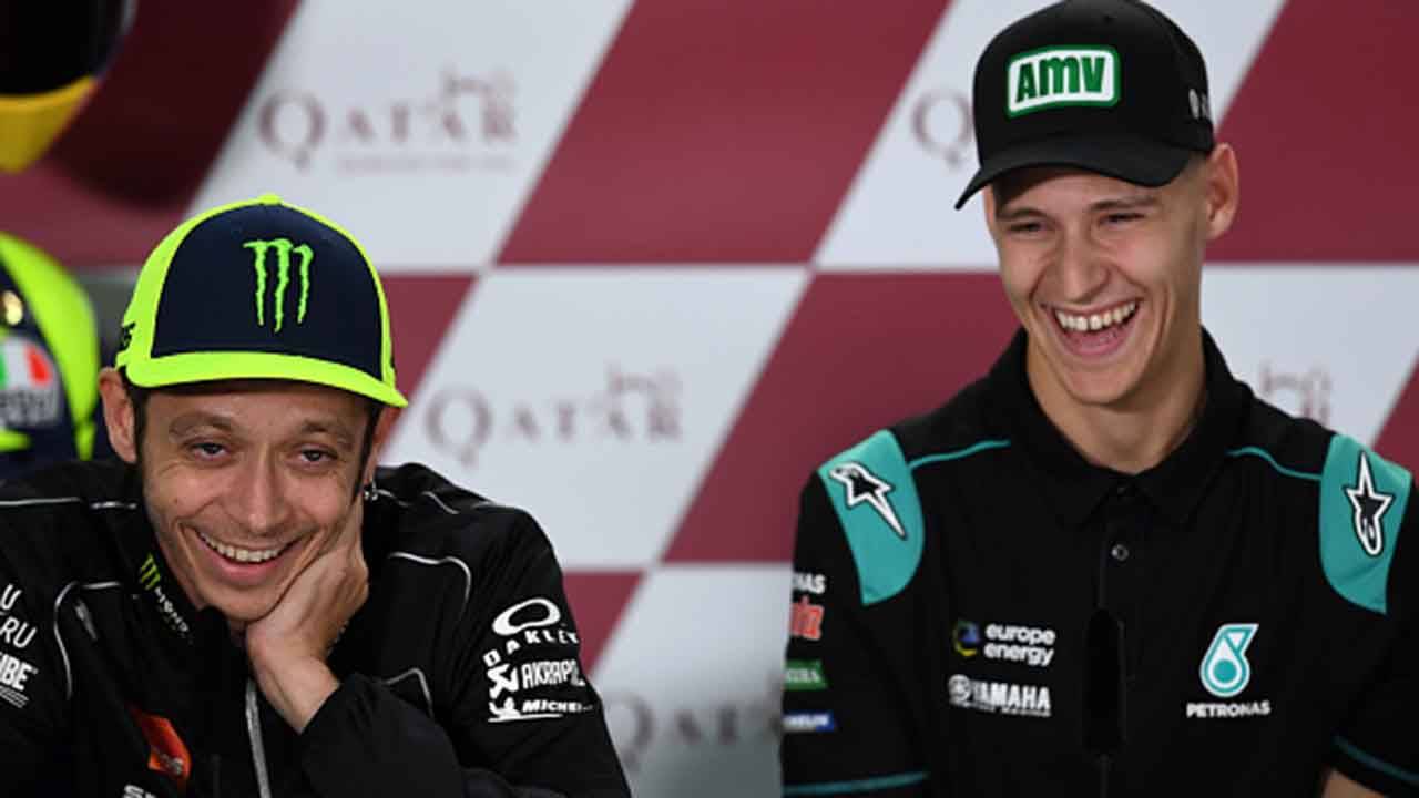 Fabio Quartararo con Valentino Rossi