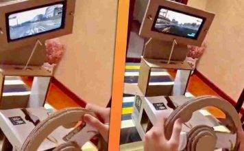 Simulatore auto in cartone, si può fare e funziona - VIDEO