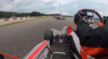 Leclerc si allena in kart, lo spettacolare Video dell’on board in pista