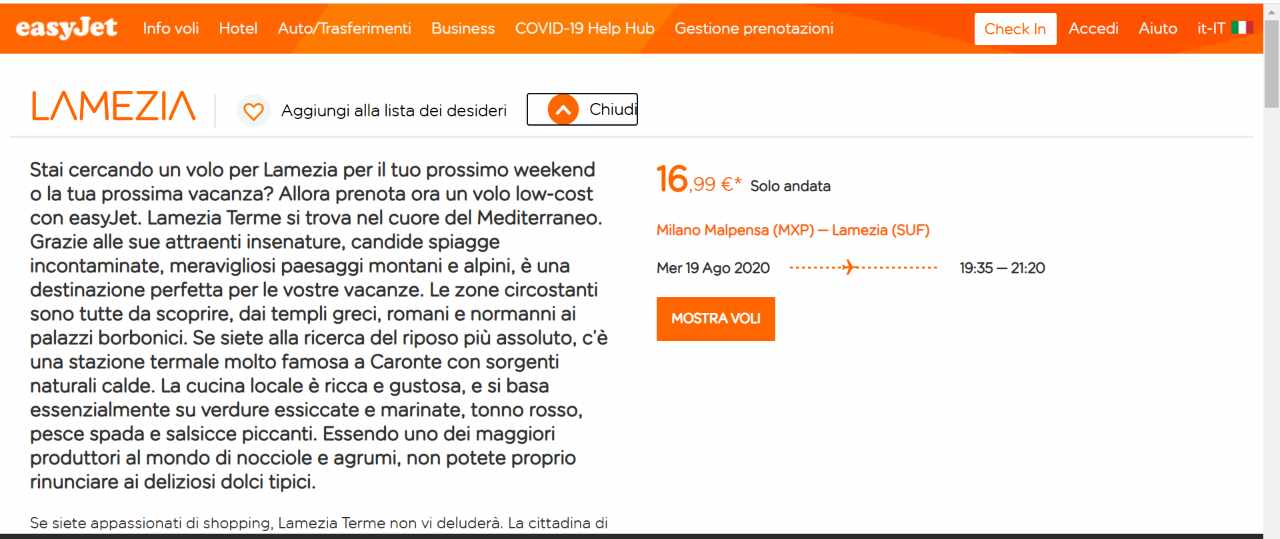 Secondo post Easyjet