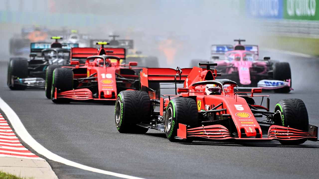 Vettel Leclerc Ferrari