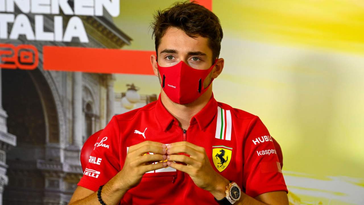 Charles Leclerc conferenza Monza