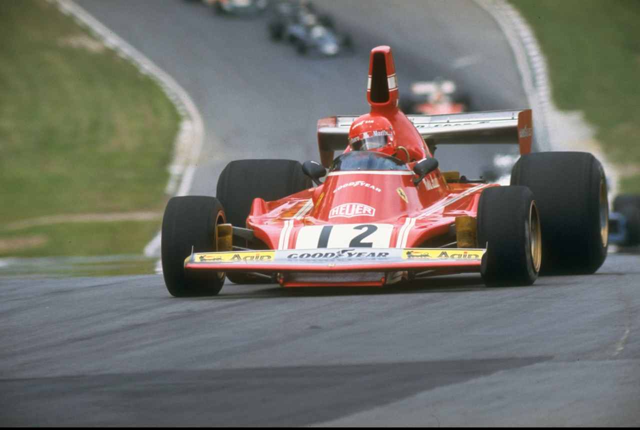 Niki Lauda al volante della Ferrari