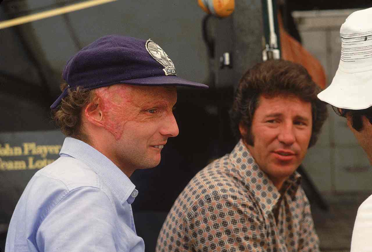 Niki Lauda con Mario Andretti