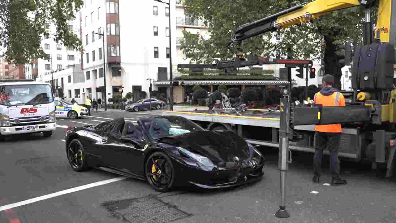 Ferrari 458 incidente