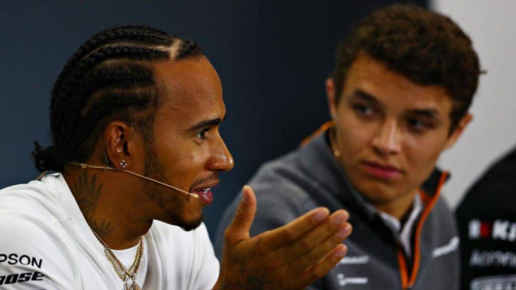 Lewis Hamilton e Lando Norris 