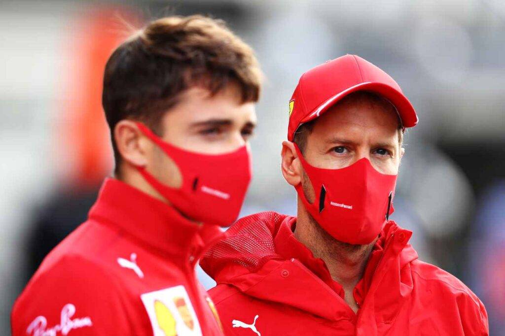 Charles Leclerc Sebastian Vettel F1 GP Imola
