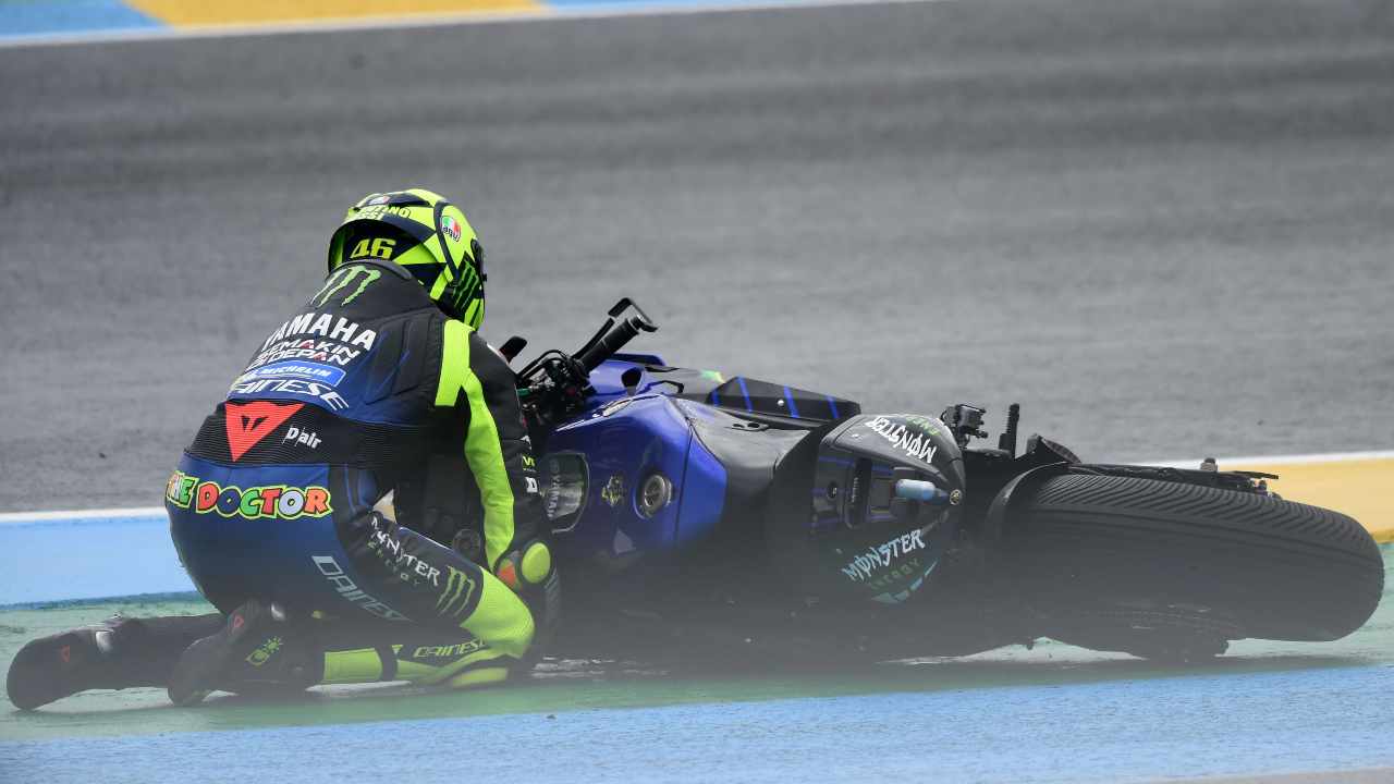 valentino rossi graziano cadute