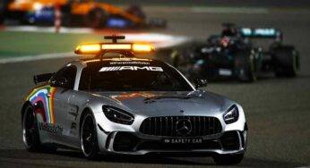 Mercedes AMG GT R: show della Safety Car di F1: il video delle derapate
