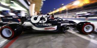 Yuki Tsunoda rivelazione in qualifica al GP Bahrain con l'Alpha Tauri in Formula 1 (foto Getty)