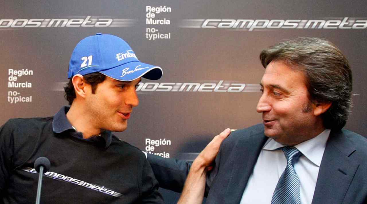 Adrian Campos (a destra) con Bruno Senna (foto Getty)