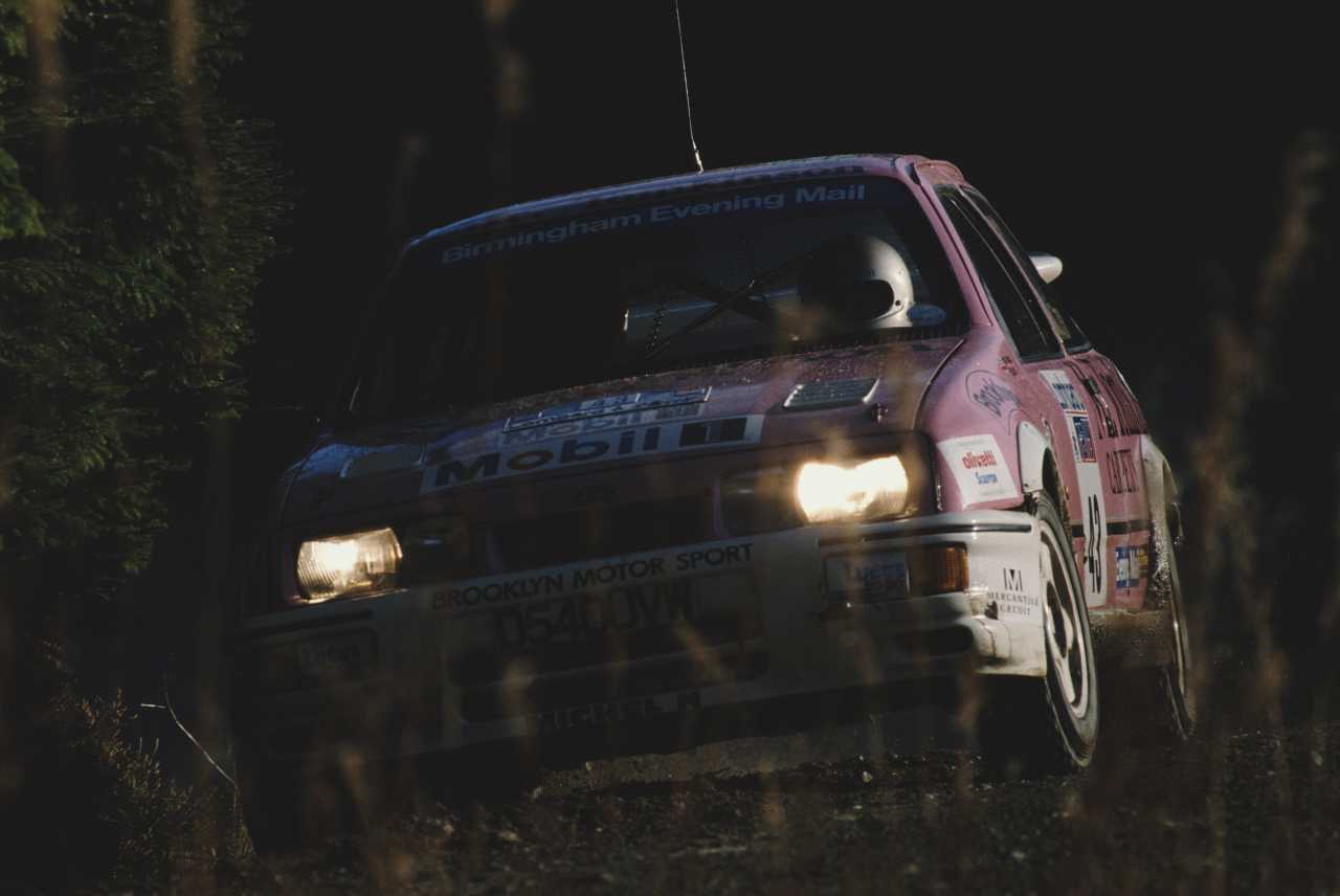 Una Ford Sierra RS Cosworth nel Mondiale rally