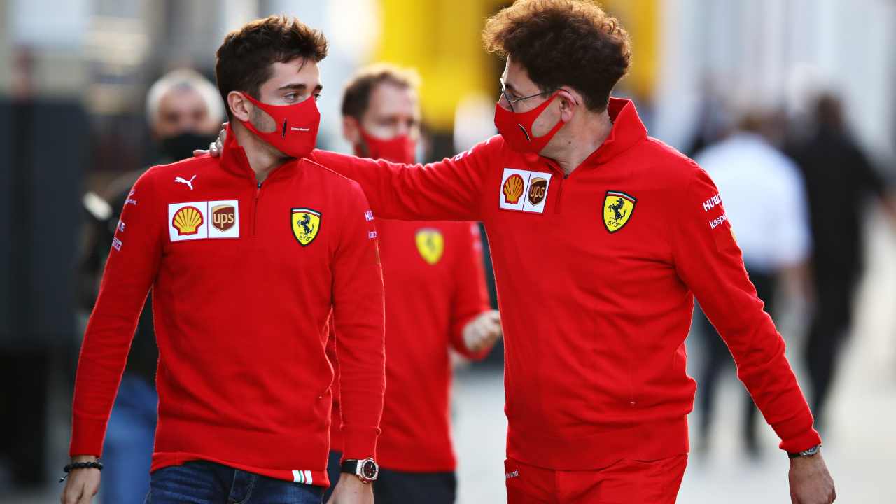 Mattia Binotto e Charles Leclerc