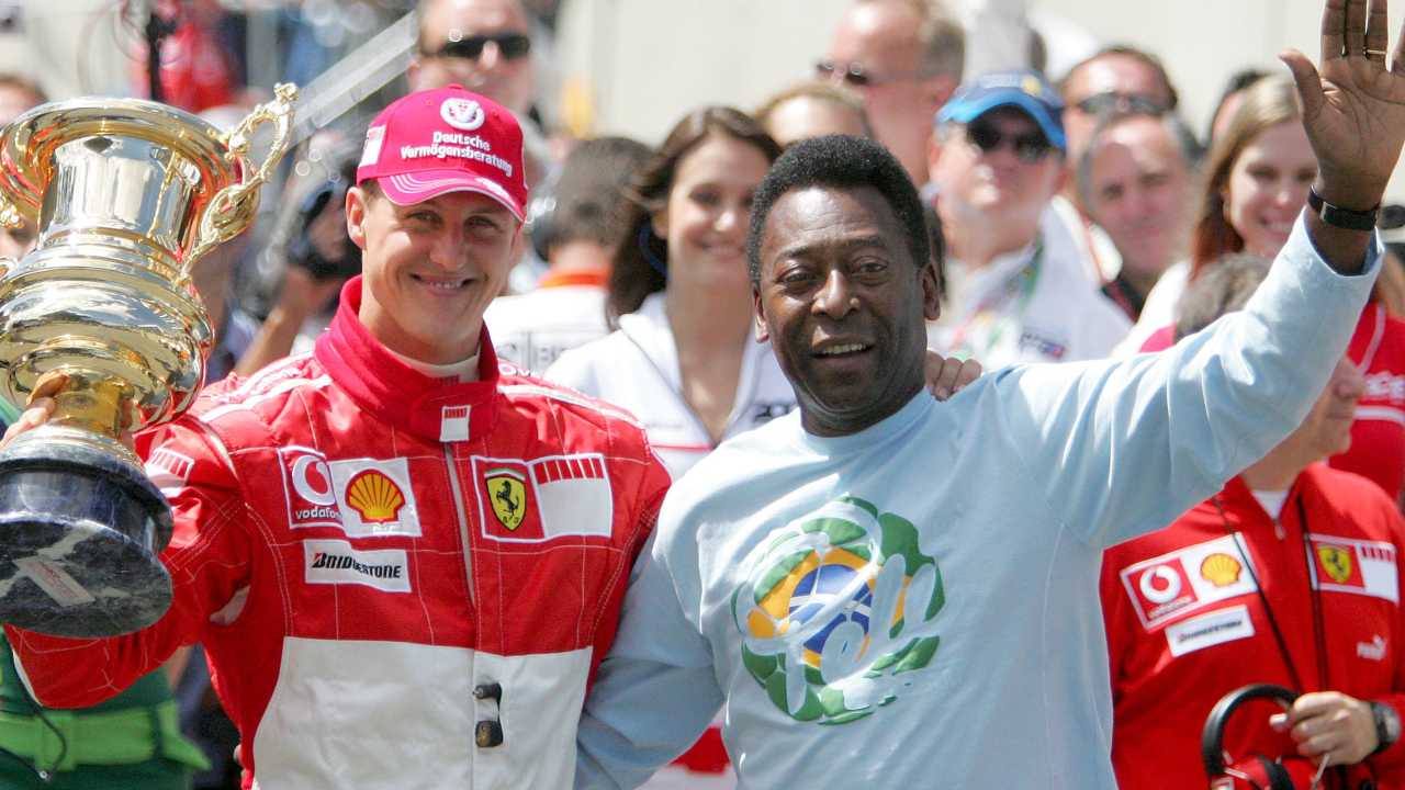 Pelé ha celebrato l'addio alla Ferrari di Schumacher