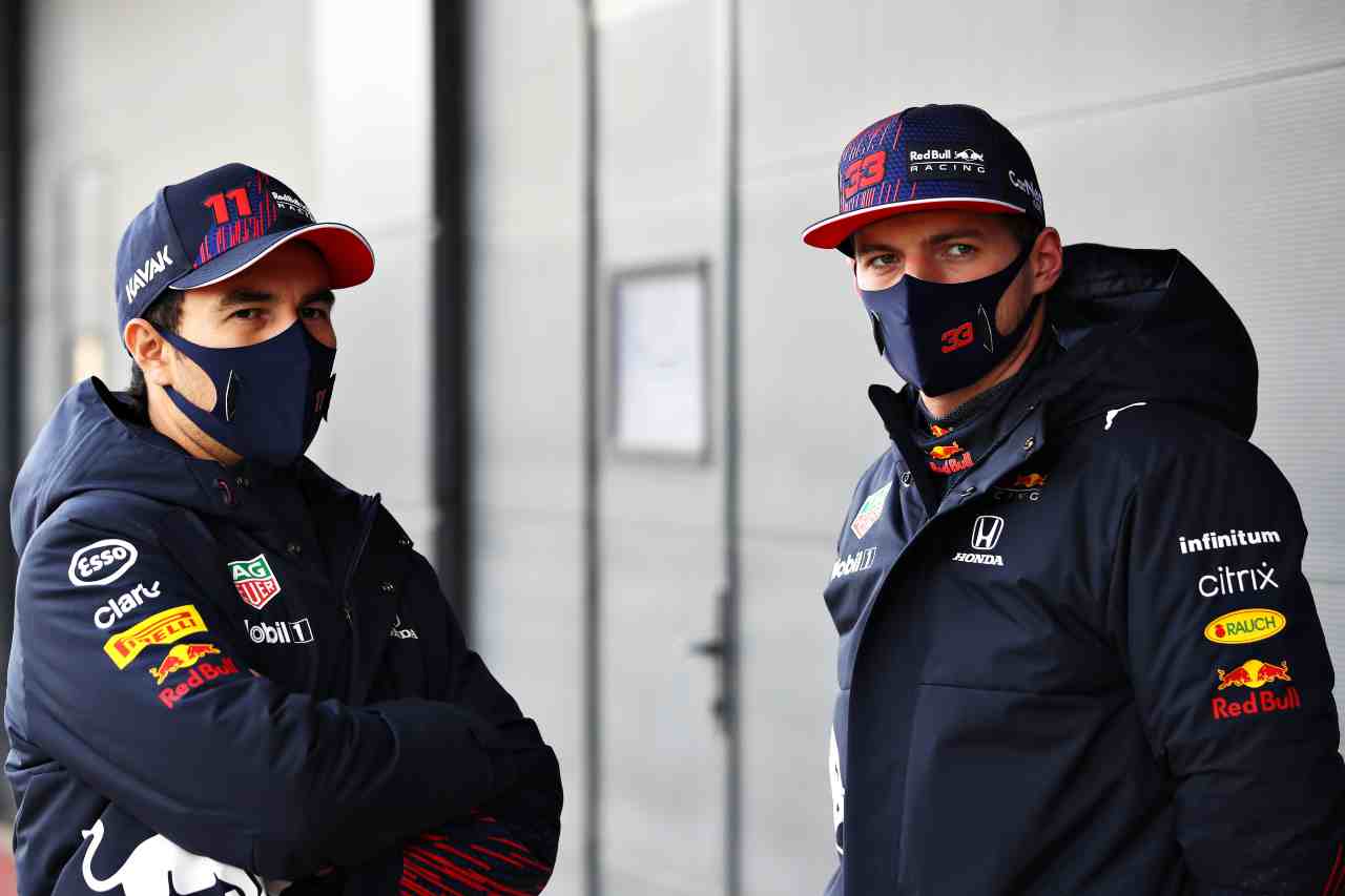 Perez e Verstappen, una delle coppie più attese nel Mondiale di Formula 1 2021 (foto Getty)