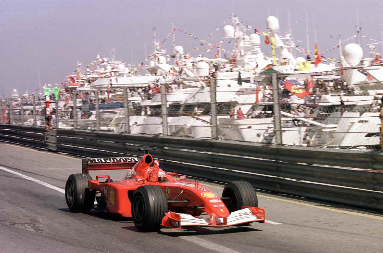 Michael Schumacher al GP Monaco, vittorie in Ferrari (foto Getty Images)