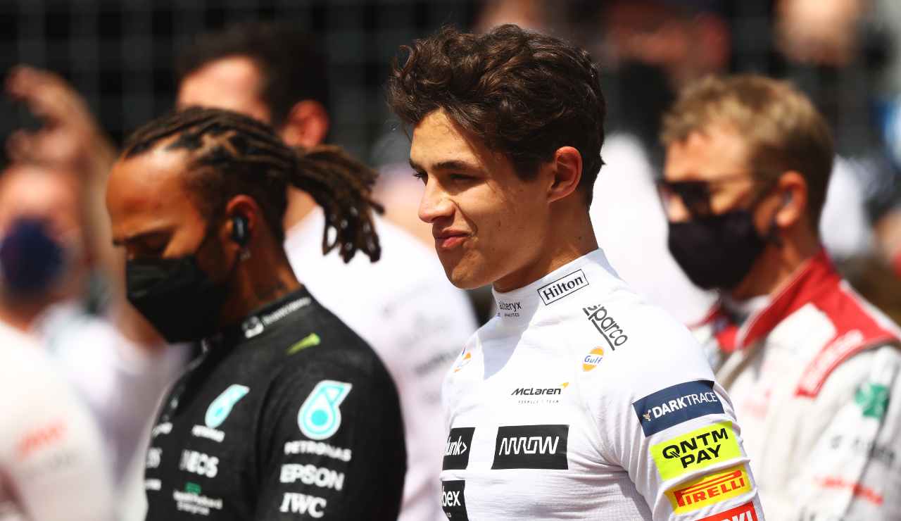 Lando Norris e Hamilton