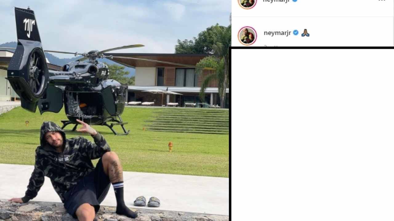 Neymar elicottero