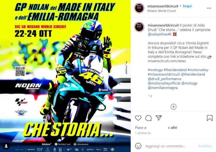 Poster Misano Valentino Rossi