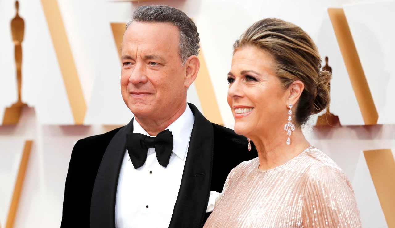Hanks con la moglie