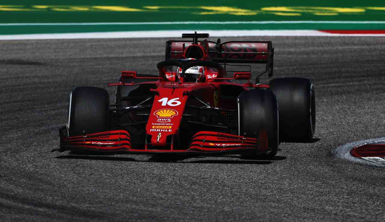 La Ferrari di Leclerc