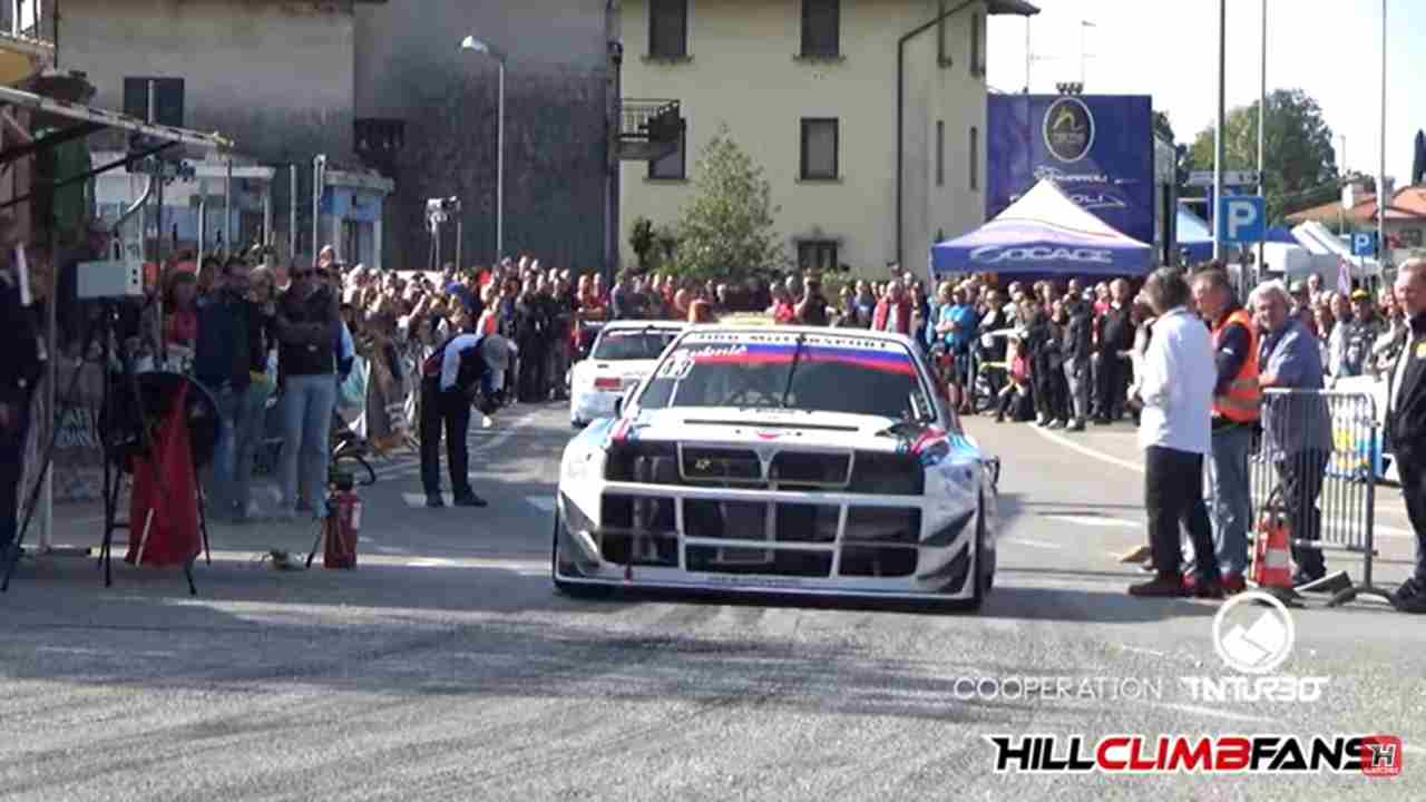 Modified Lancia Delta Integrale, what a racing car: it has burning acceleration, the video cannot be missed