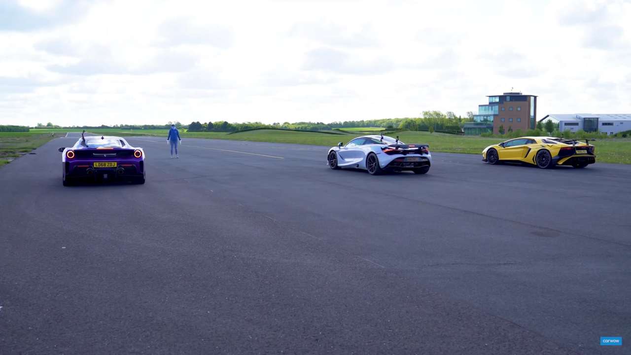 Ferrari 488 Pista Lamborghini Aventador SV McLaren 720S