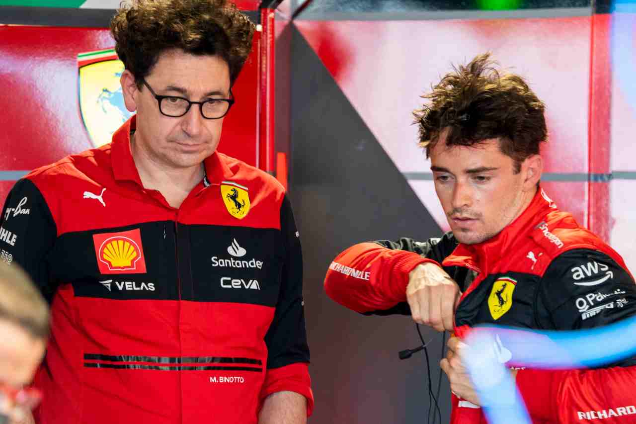 Mattia Binotto Charles Leclerc