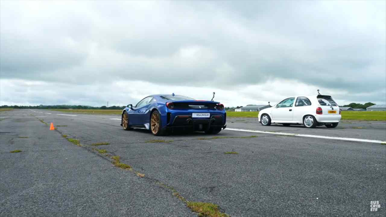 ferrari 488 vs opel corsa