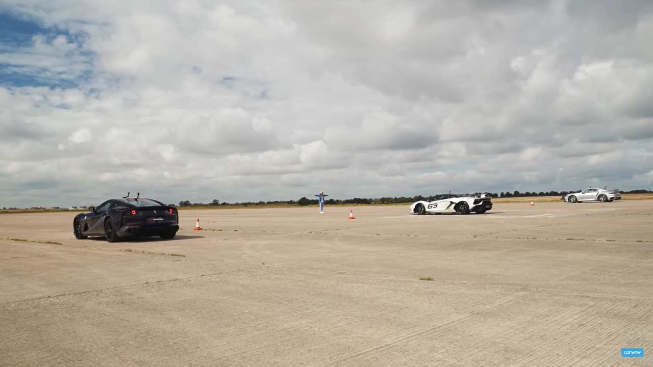 Ferrari 812 Superfast Lamborghini Aventador SVJ Porsche 911 Turbo S