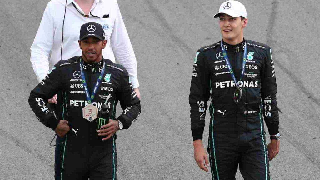 Lewis Hamilton George Russell 