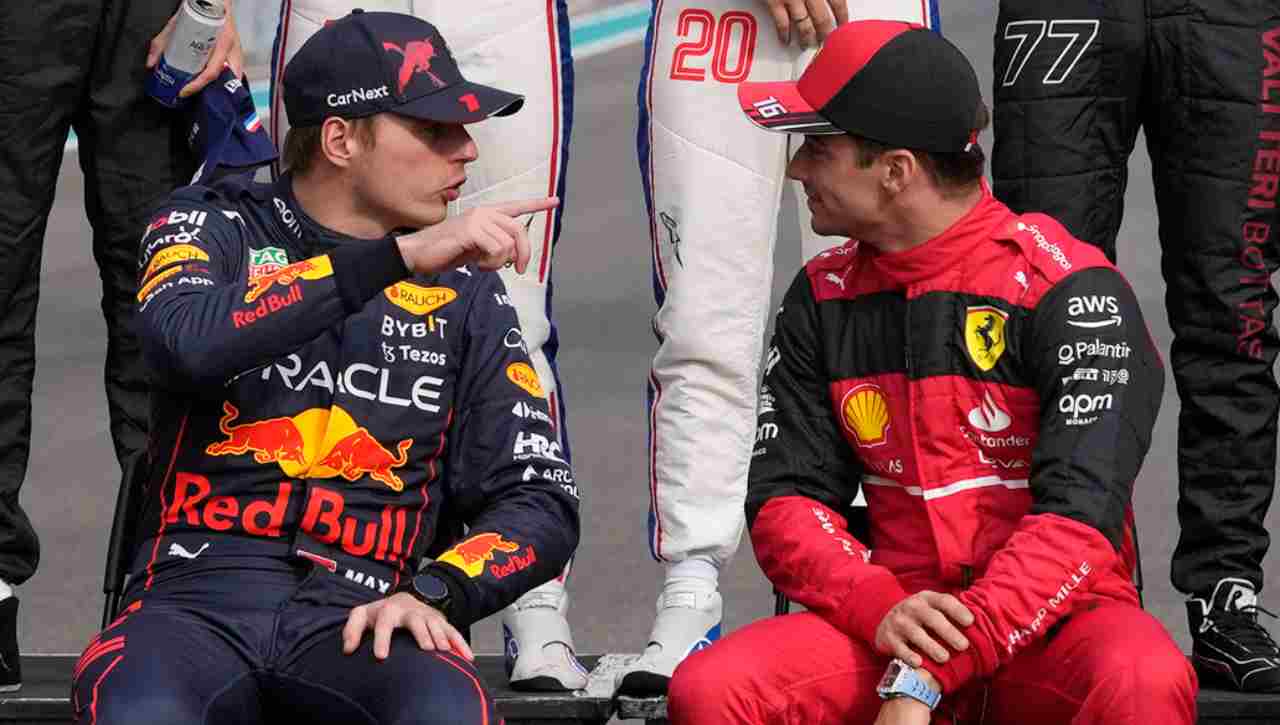 Max Verstappen Charles Leclerc