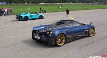 Pagani Huayra sfida Lamborghini Aventador, che gara: una prende il sopravvento – Video