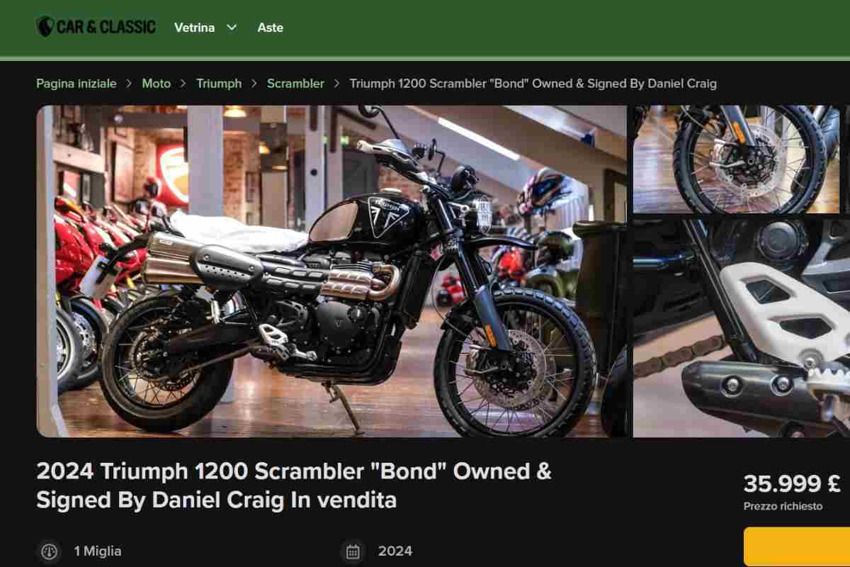 Moto James Bond in vendita