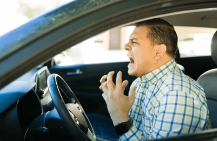 Rabbia auto frustrato