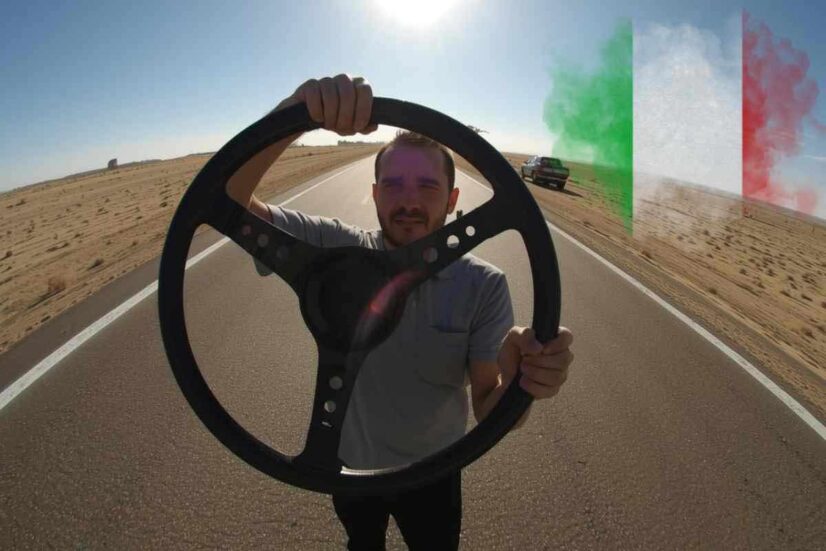 Volante auto rotto