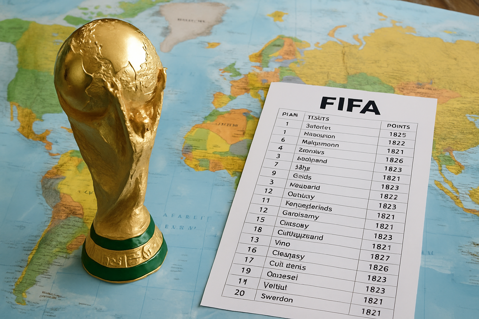 Ranking FIFA: la nuova classifica mondiale aggiornata