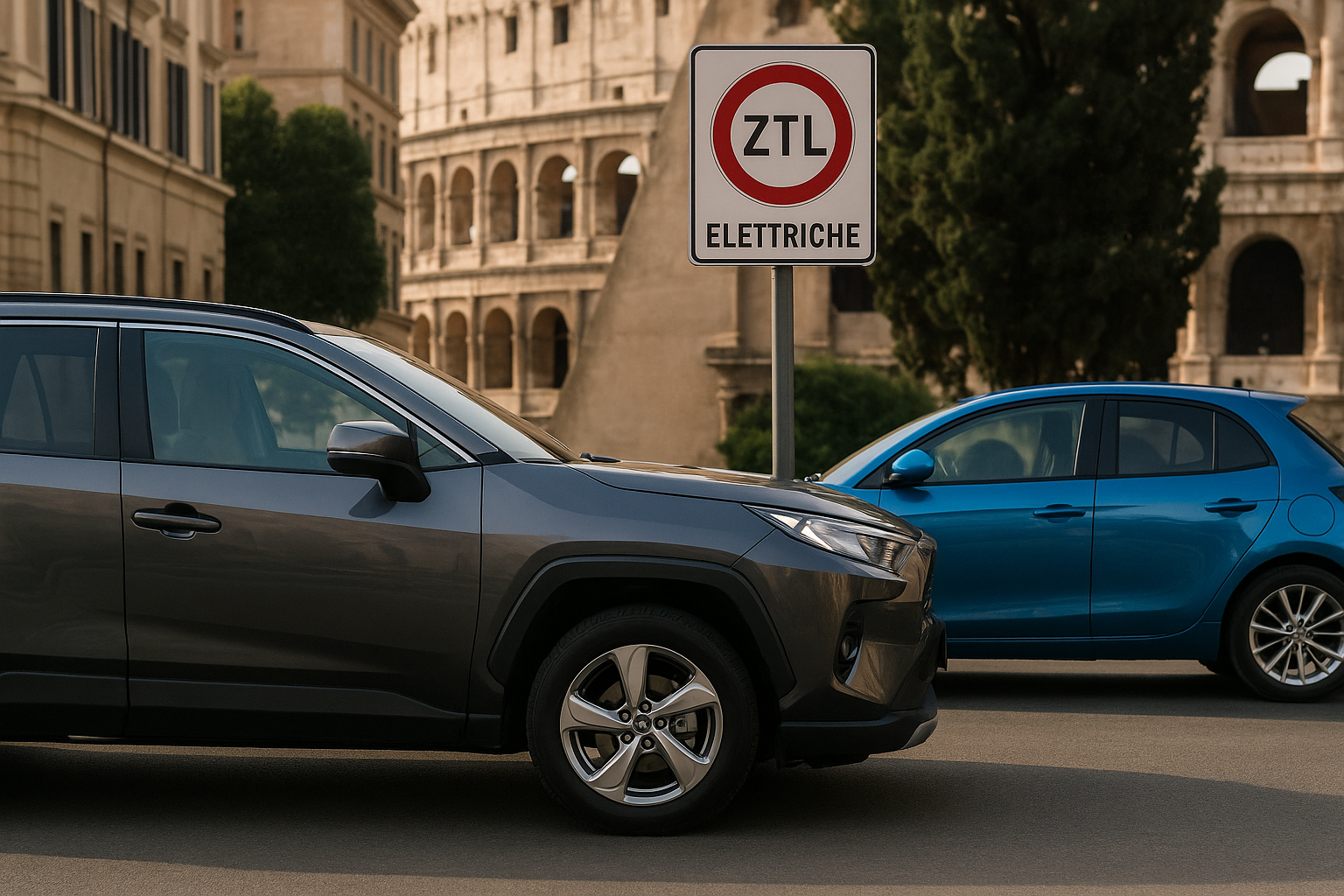 Roma, le regole ZTL cambiano: elettriche pagano, ibride parcheggiano gratis dal 1° luglio
