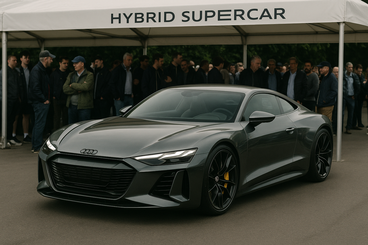 Audi Nuvolari a Londra prima di Goodwood: la supercar ibrida da 1.001 CV si prepara al debutto (2)